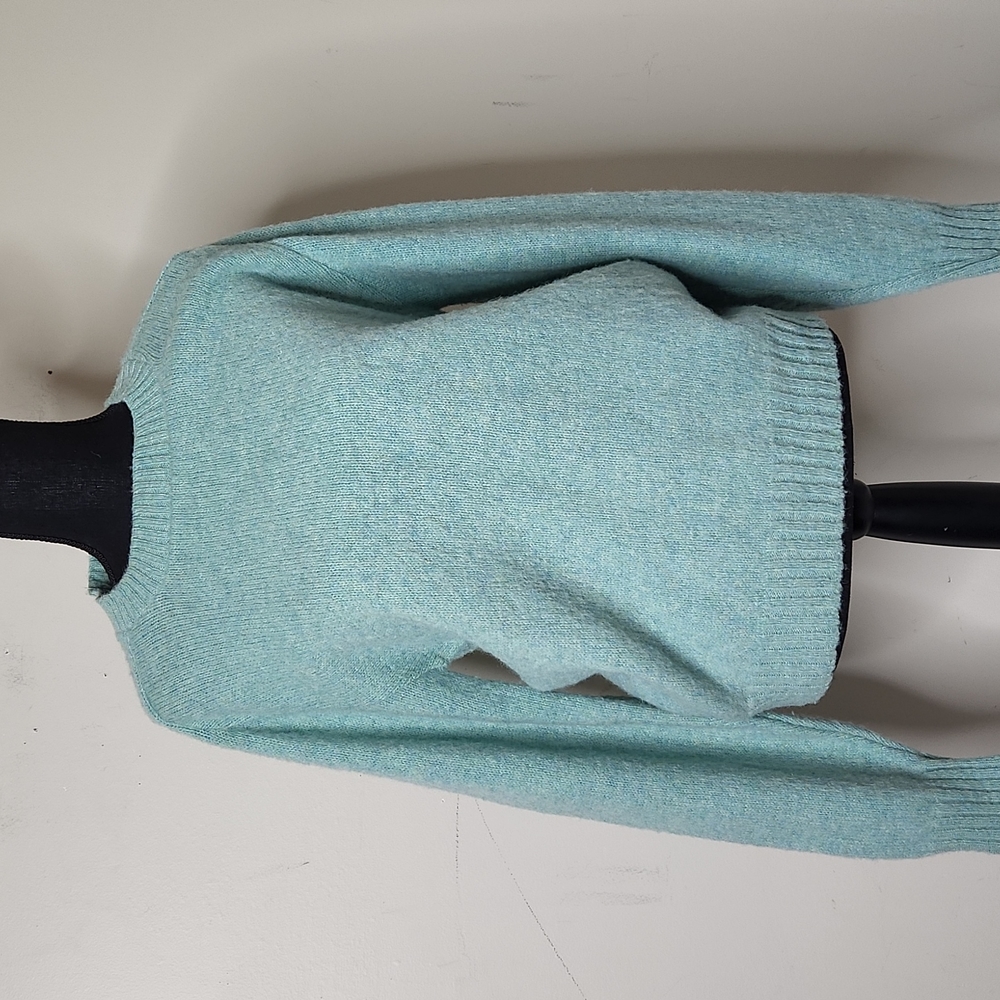 Shetland wool "Aaron"knit crew neck pullover high quality sweater Town & COUNTRY